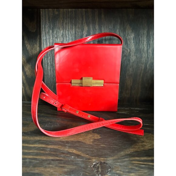 BOTTEGA VENETA Daisy Red Leather Cigarette Structured Crossbody Bag - Picture 3 of 13